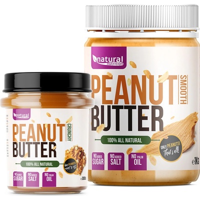 Natural Nutrition Peanut Butter Arašidové maslo Crunchy 1 kg