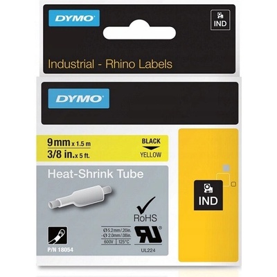 DYMO Rhino smršťovací bužírka žlutá 9mm 18054 ORIGINÁLNÍ