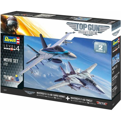 Revell Hornet McDonnell Douglas F/A-18 a Grumman F-14 Tomcat Top Gun 2 Movie Set Gift-Set 05677 1:72