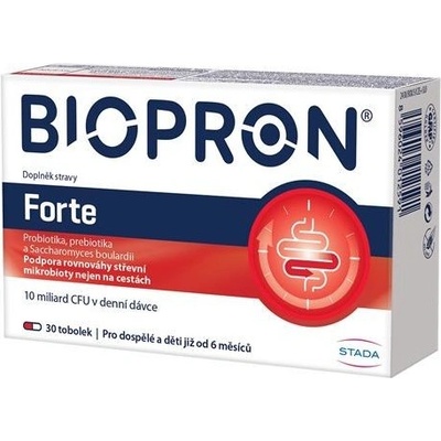 Biopron Forte probiotika + prebiotika na cesty nebo při průjmu 30 tobolek