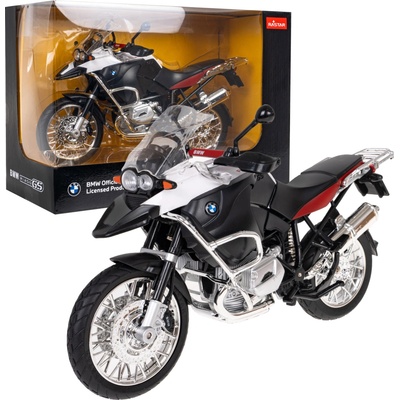 Motorka BMW R 1200 GS biela RASTAR model Kovová karoséria 1:9