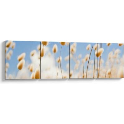Obraz - Zlaté pole, štvordielne 160x40 cm