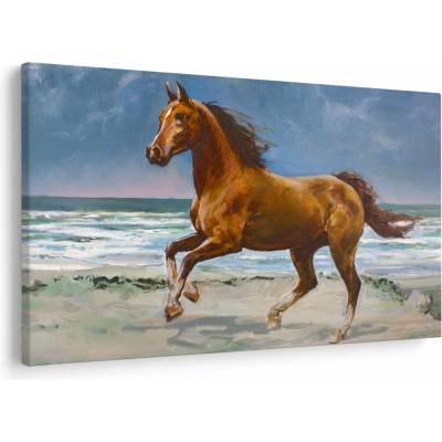 Obraz koňa na pláži, jednodielne 150x100 cm