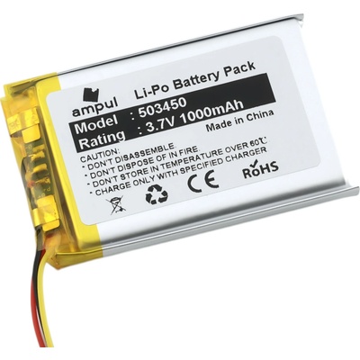 Li-Pol baterie 1000mAh, 3.7V, 503450, 3pin