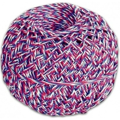 Motouz bavlněný trikolóra 40g, 72 x 9 tex, 1,25 mm, klubko