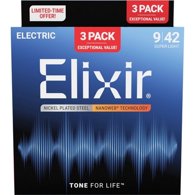 Elixir Nanoweb Super Light 3-Pack