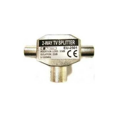TV Rozbočovač, Anténní, Koax 2x M-Koax (9,5mm) F, 0, stříbrná, kovový – Hledejceny.cz