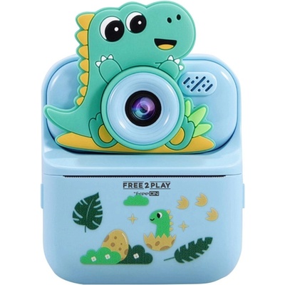 FREEON Free2Play detský digitálny fotoaparát s okamžitou tlačou Dinosaur