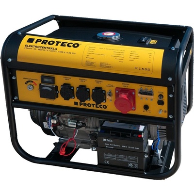 PROTECO Generátor třífázový benzínový 5500W | el. startér