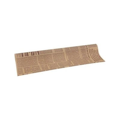 Floristická fólie 50cm x 9,1m novinový design 4/16 béžová s borůvkovou – Hledejceny.cz