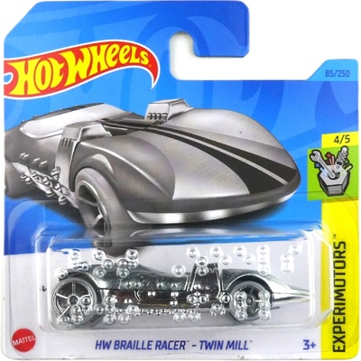 Mattel Hot Wheels HW Braille Racer Twin Mill Silver
