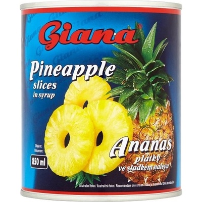 Giana Ananás plátky v sladkom náleve 820 g
