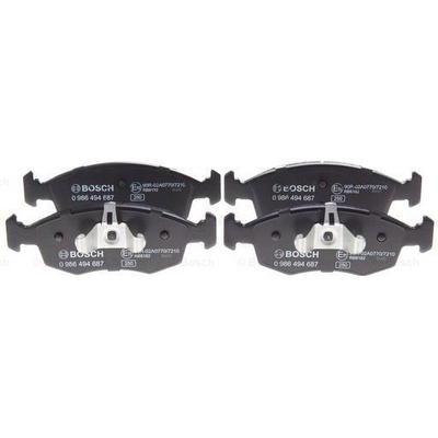 BOSCH Sada brzdových platničiek kotúčovej brzdy 0986494687