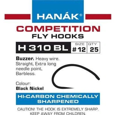 Hanák Muškařský háček H 310 BL vel. 14 25 ks