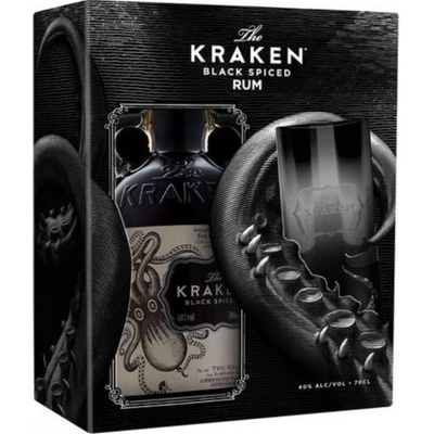 Kraken Black Spiced Gift 40,0% 0,7 l (dárkové balení 1 sklenice)