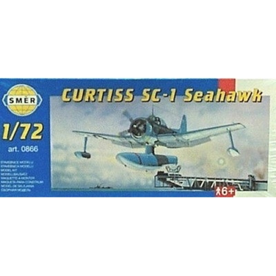 Směr plastikový model letadla ke slepení Curtiss SC 1 Seahawk slepovací stavebnice letadlo 1:72