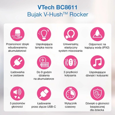 VTech BC8611 V-Hush Rocker - hojdacie zariadenie na kočík