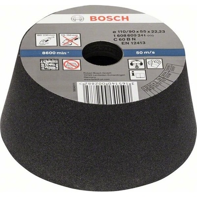 BOSCH Brusný hrnec, kónický - kámen/beton 90 mm, 110 mm, 55 mm, 60 1608600241