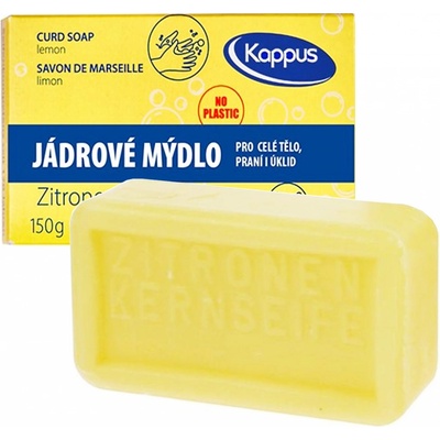 Kappus Kernseife Citron univerzálne tvrdé prírodné mydlo vyrobené z prírodných látok 150 g