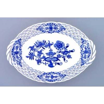 Český porcelán Dubí Koš prolamovaný 10149 Cibulák 24 cm