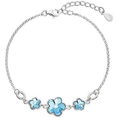 Evolution Group strieborný Swarovski s kryštálmi Blue 33112.3