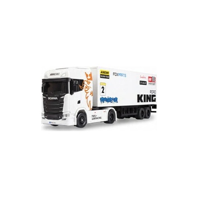 AMEWI RC licencovaná Scania 730 S s návesom GYRO driftovací proporcionálny pohon 4x4 1:64 RTR biela
