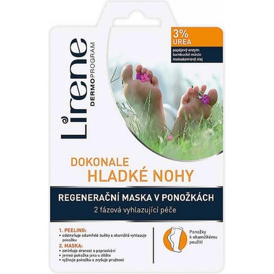 Lirene Foot Care regenerace pokožky chodidel ve dvou krocích peeling + maska ve formě ponožek (3% Urea) 1 ks – Hledejceny.cz