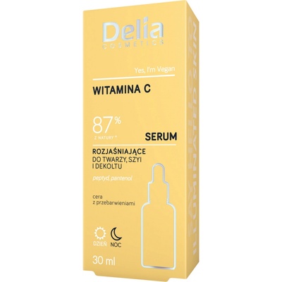 Delia Cosmetics Face Care Vitamin C rozjasňujicí sérum s vitaminem C na obličej krk a dekolt 30 ml – Hledejceny.cz