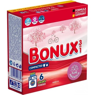 Bonux Color Pure Magnolia 3v1 prací prášok na farebné oblečenie 6 PD 390 g