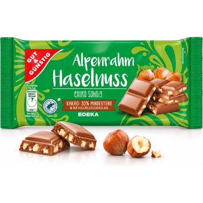 Gut & Günstig mléčná s lískovými ořechy 100 g