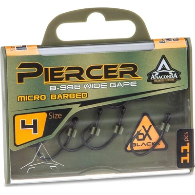 Saenger Anaconda háček Piercer B-988 Wide Gape Barbless 11 ks Vel.6