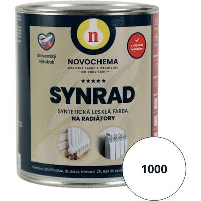Novochema Synrad 1000 0,75kg farba na radiátory - biela lesklá