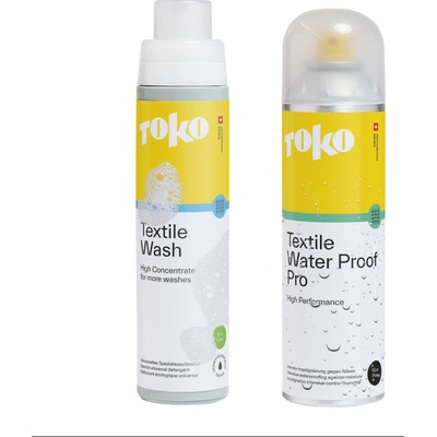 TOKO Duo Pack Textile Wash & Textile Water Proof Pro Žlutá 2x250 ml prací a impregnanční prostředek
