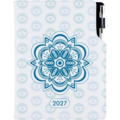 Design B5 týdenní 2027 Mandala modrá