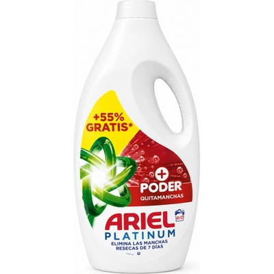 Ariel Platinum Stain remover+ prací gel 3,15 l 70 PD
