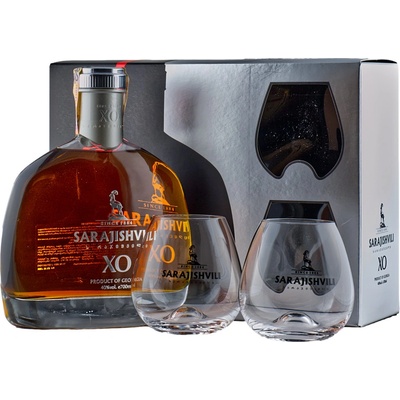 Sarajishvili XO 40% 0,7 l (dárkové balení 2 sklenice)