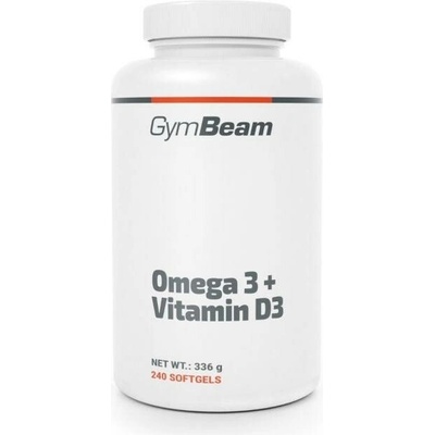 GymBeam Omega 3 + Vitamin D3 240 kapslí