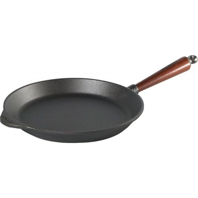 Skeppshult Litinová pánev 26 cm mělká zkosená dřevěné madlo 0260T