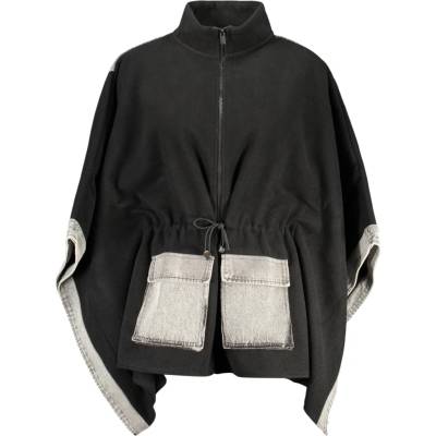 Desigual Poncho Donna Nero čierna