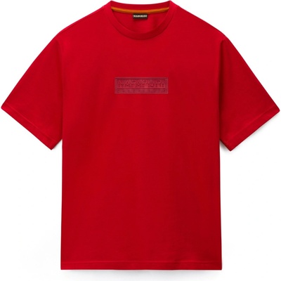 Napapijri S-Box Logo SS 1 Black Beauty Červená Šedá