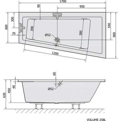 Polysan ANDRA 170 x 90 cm 81511BM