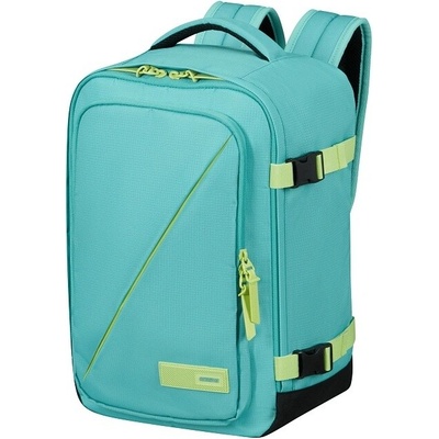 American Tourister TAKE2CABIN Ruksak modrý Dusty Turquoise/Lime 24L