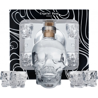 Crystal Head 40% 0,7 l (dárkové balení 4 sklenice)