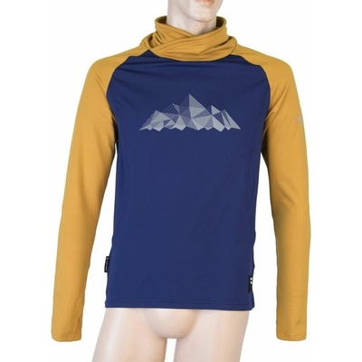 SENSOR COOLMAX THERMO MOUNTAINS mikina deep blue/mustard