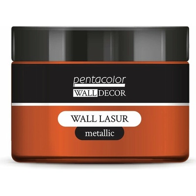 Pentart Wall Decor metalická lazúra 150 ml Ohnivo-zlatá