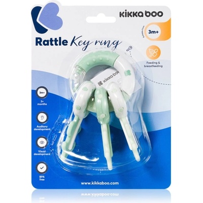 KikkaBoo Chrastítko klíče Mint