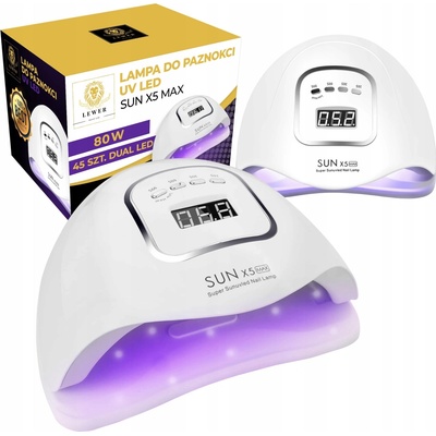 Lewer LED+UV lampa na nehty SUN X5 MAX 80 W bílá – Hledejceny.cz