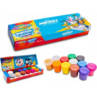 Colorino Kids temperové farby 12x20ml Gold&Silver Avengers