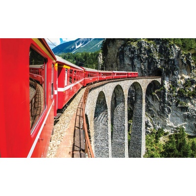 Preinterier FT3328 Fototapeta na stenu Vlak na moste vlies 104cm x 70cm