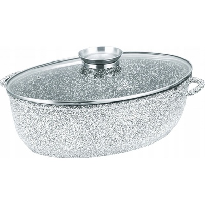 PEKÁČ MRAMOROVÁ PEČÍCÍ PÁNV 8L VAŘIČ NA HUSY 38 CM KB 3937